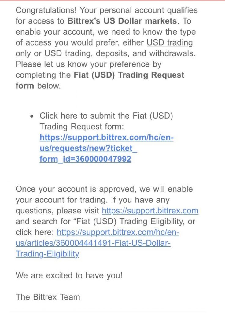 Bittrex открывает возможность торгов в долларах США против биткоина [BTC] и других криптовалют
