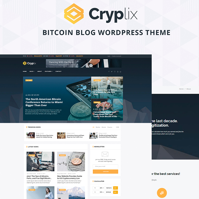 Cryplix - WordPress шаблон